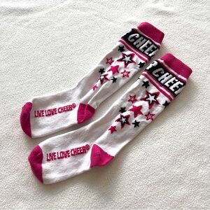 Stretchy tall girls cheer socks